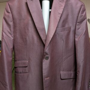 Men's Tailored Maroon Blazer - Classic Single-Breasted Jacket